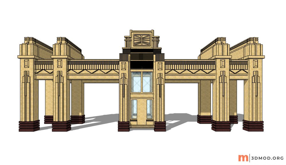 Classic Entrance Gate Sketchup Model