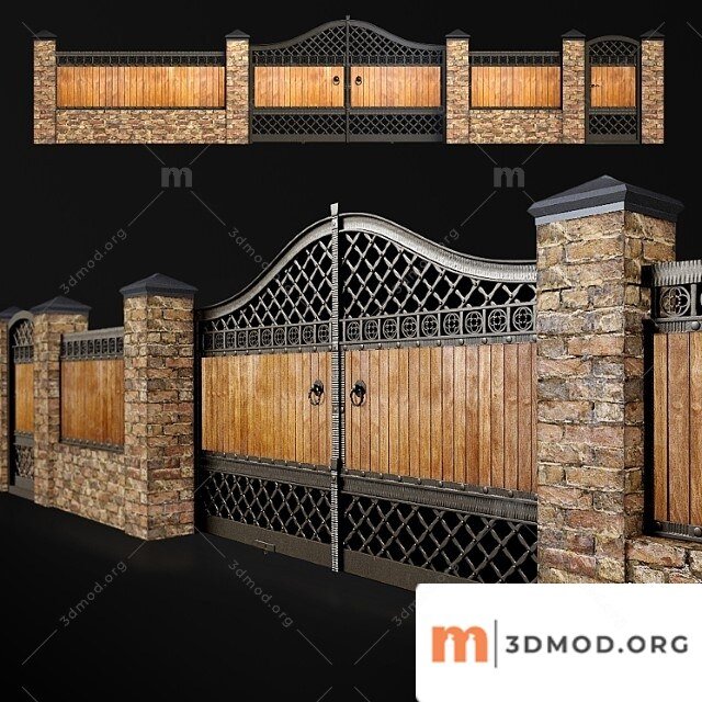 Fence With Gate and Wicket 3