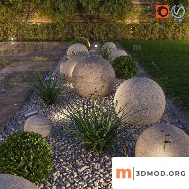 Landscape Composition Concrete Balls