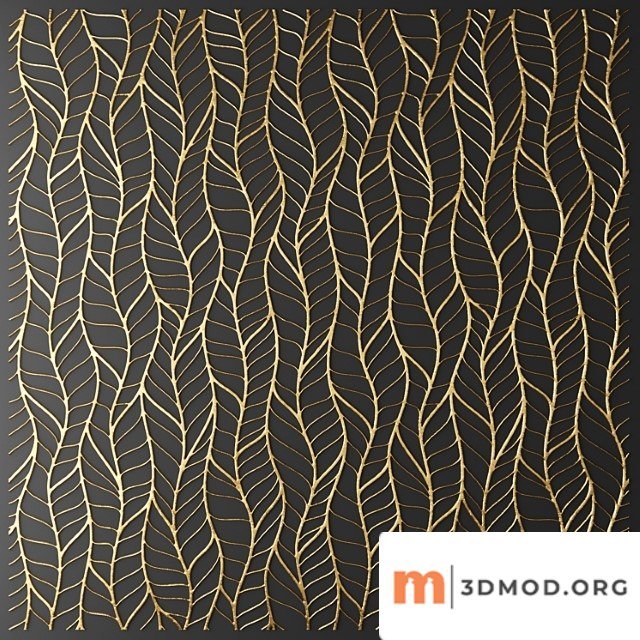 Lattice Panel Pattern Art Abstraction Decorative Interior Wall Decor Golden Lux Lukhuri 9