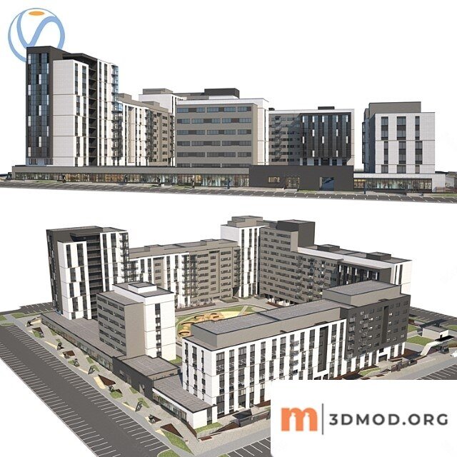 Neighborhood Building Multi Apartment Residential Building h 2