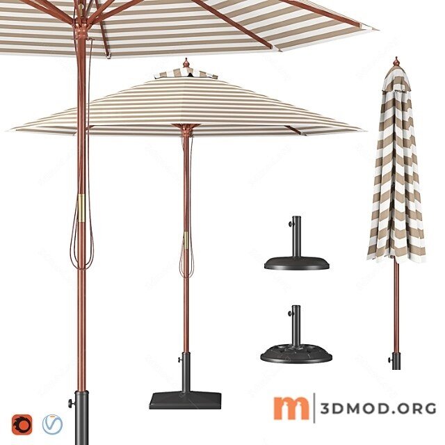 Parasol with bases 3