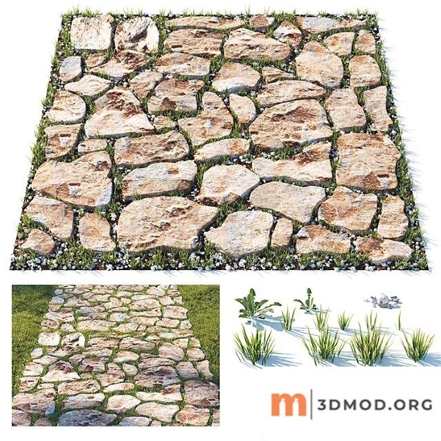 Paving Decorative Grass Path