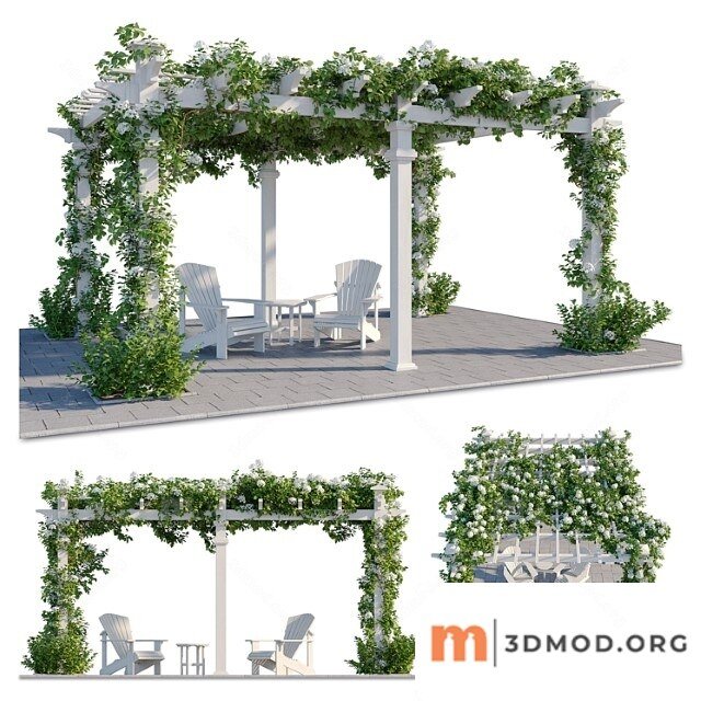 Pergola With Hydrangea