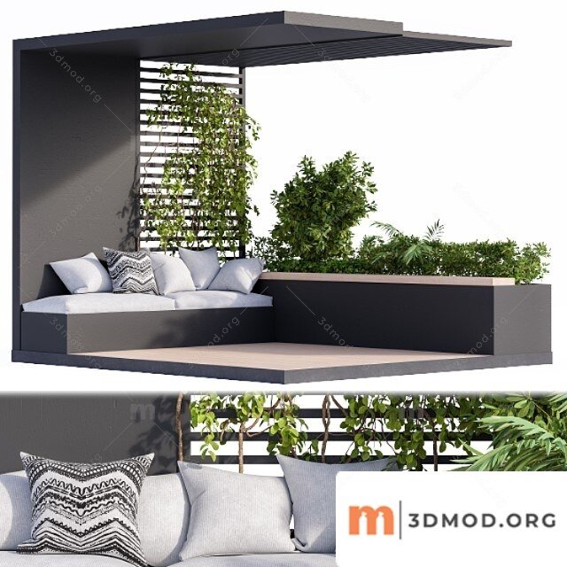 Roof Garden and Balcony Furniture Black Set
