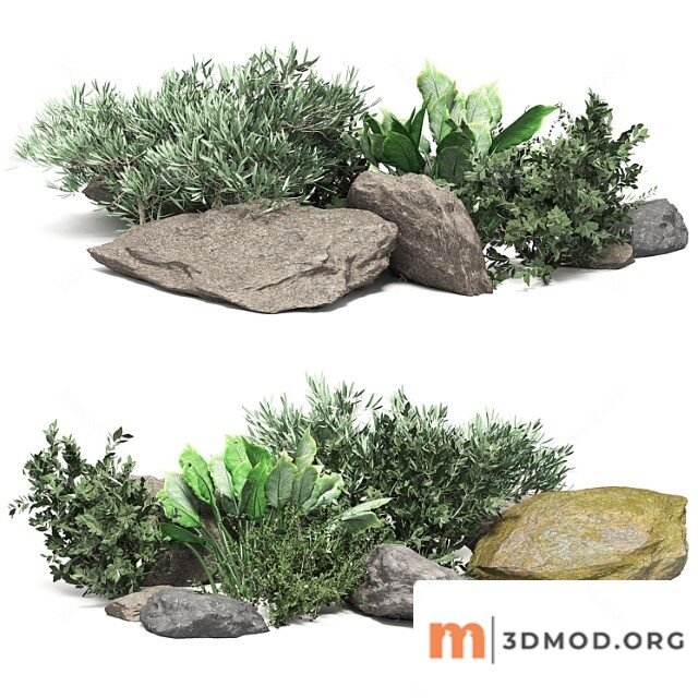 Stone + bush pack 18