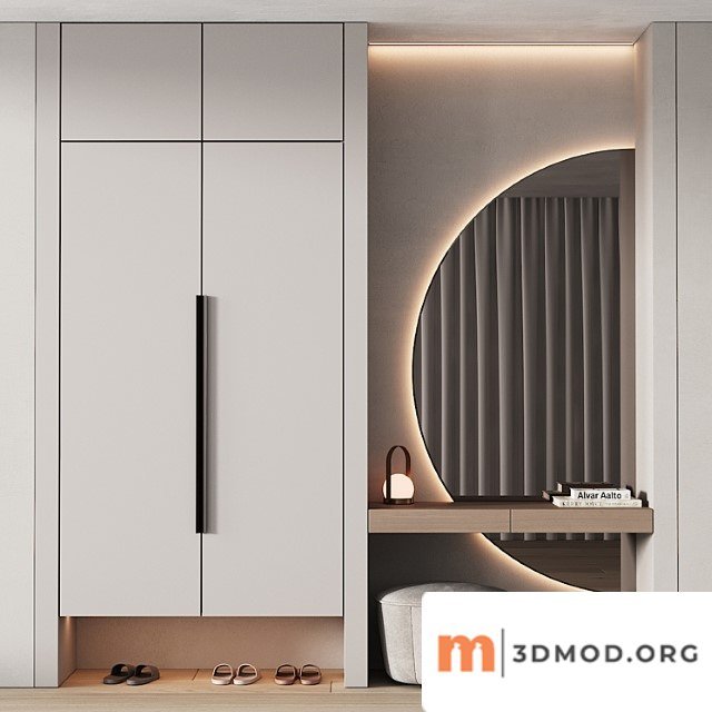 245 hallway zone 07 half round mirror 01