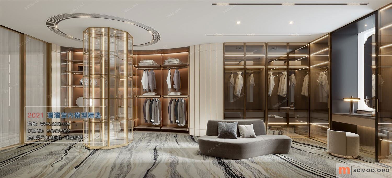 A001-Modern style-Vray model-2021