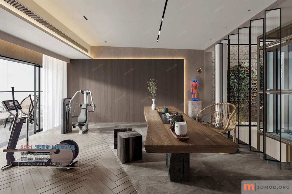 A003-Modern style-Vray model-2021