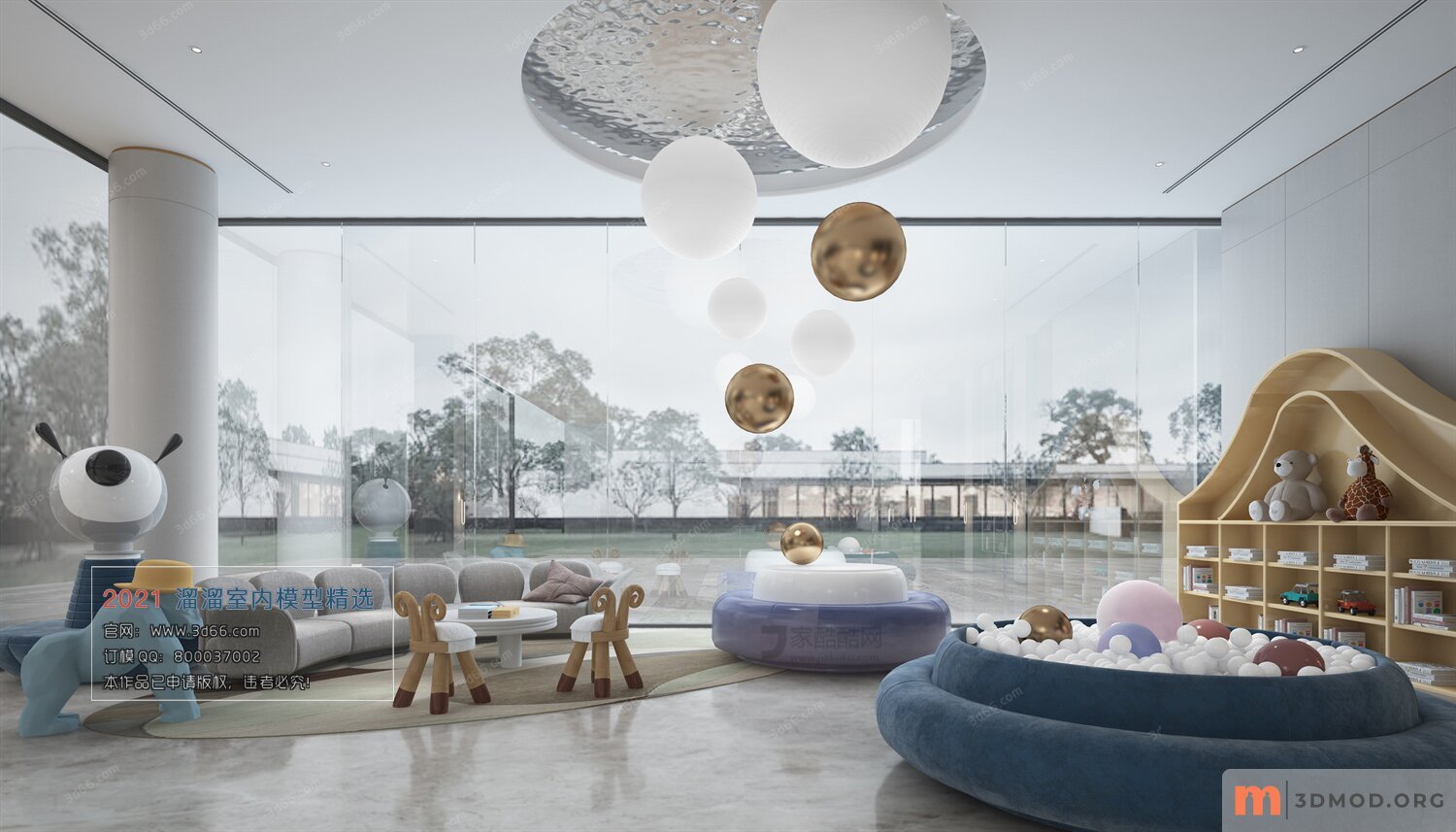 A009-Modern style-Vray model-2021