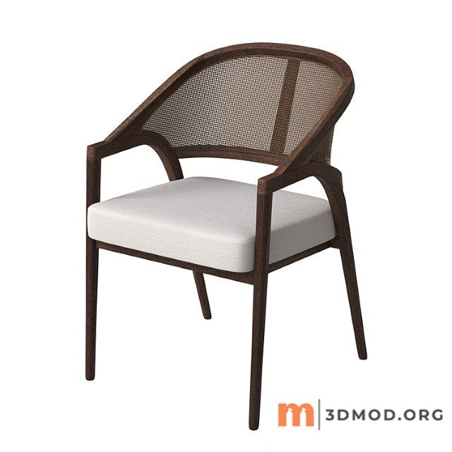Aimee Dining Arm Chair In Cinder