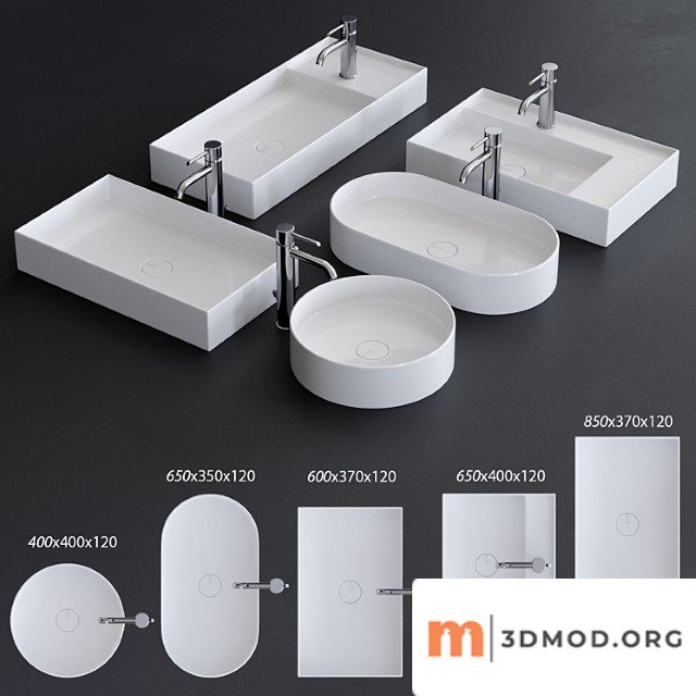 Alice Ceramica Hide Washbasin Set 2