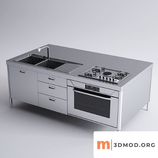 Alpes Inox Kitchen Island