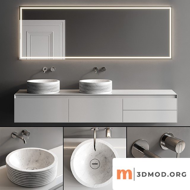 Antonio Lupi Panta Rei Introverso Vanity Unit Set 4