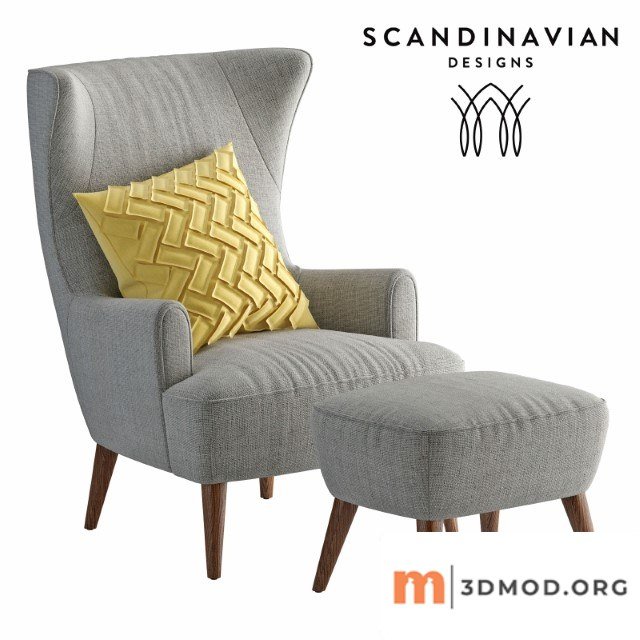 Armchair Scandinavian Designs Katja High Back