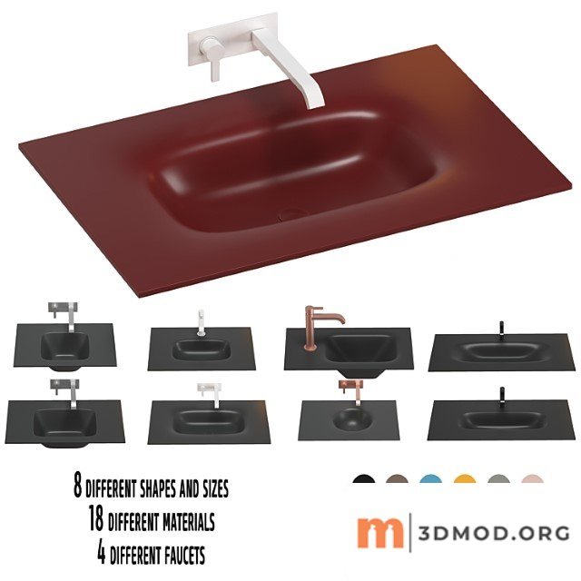 Artelinea undercounter wash basin set 1