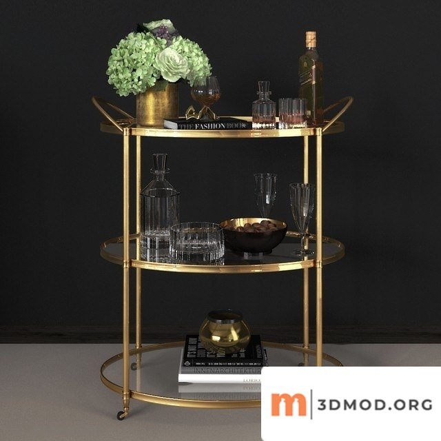 Arteriors Connaught Bar Trolley