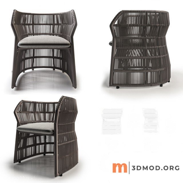 BB Italia Canasta 3913 Armchair