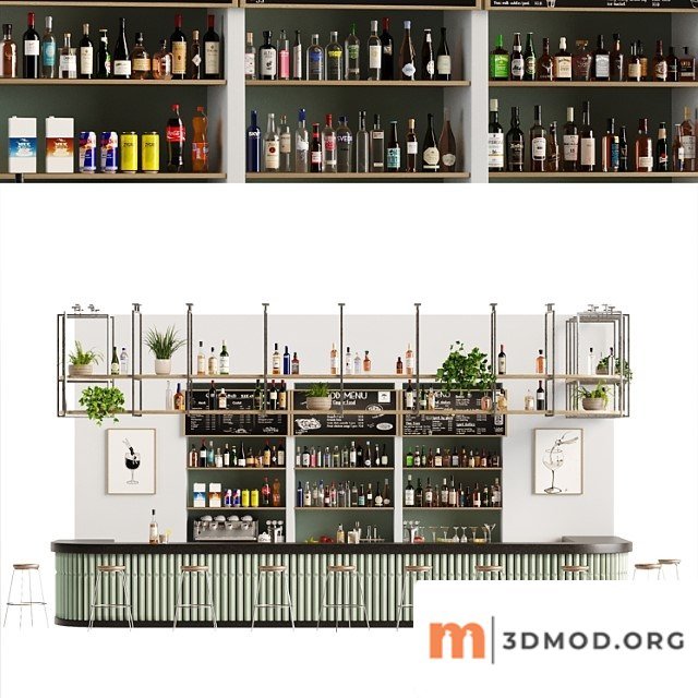 Bar 10 hotle bar (70 bottles + bar items)