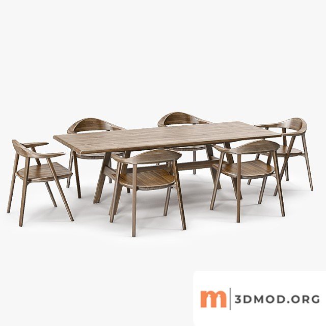 Bassamfellows mantis side chair & kant table 2