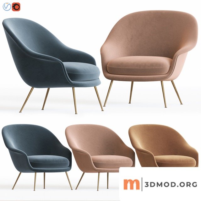 Bat Lounge Chair By Gubi