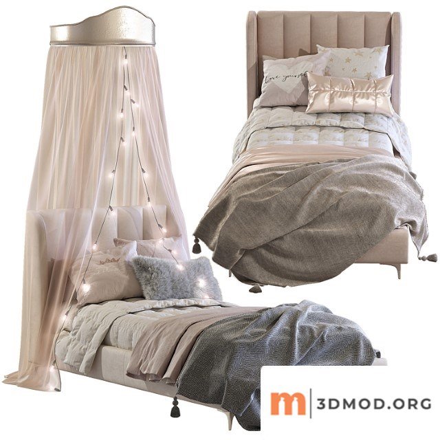 Bed Blush Lizbeth Velvet Single Bed 3