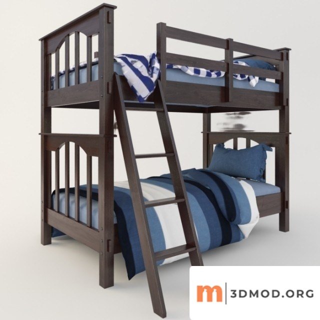 Bed Child Wooden 01