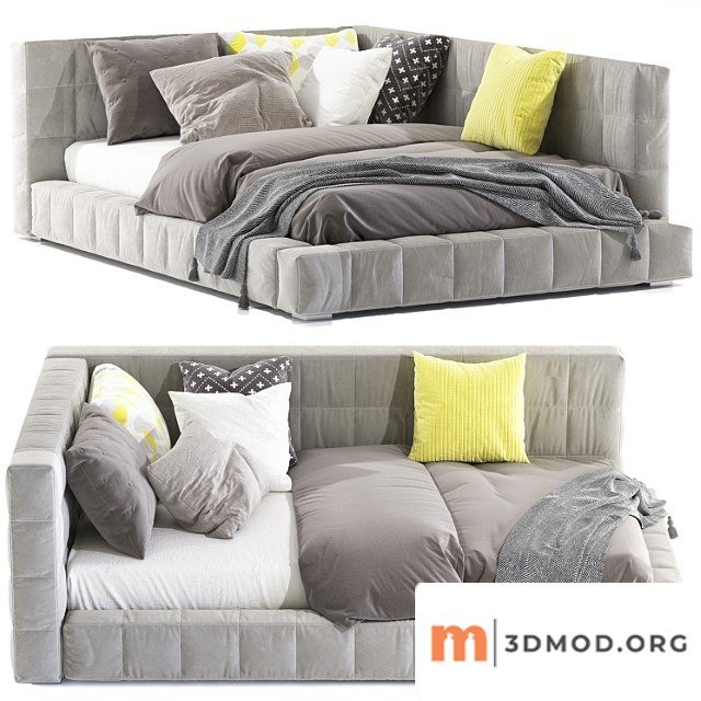 Bed baldwin lounge corner upholstered bed