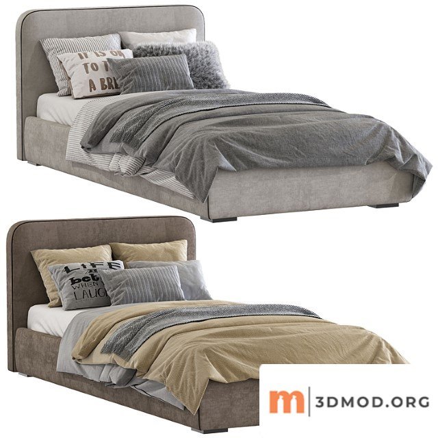 Bed with A Soft Headboard 11