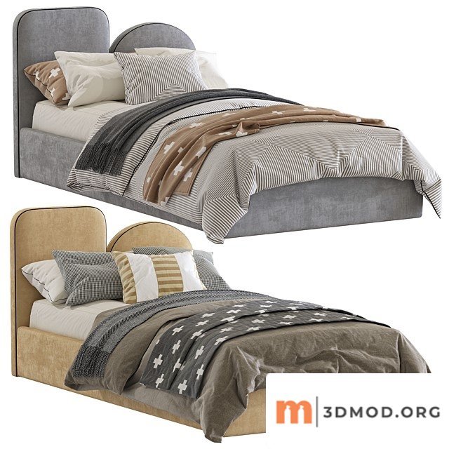 Bed with a Soft Headboard 9