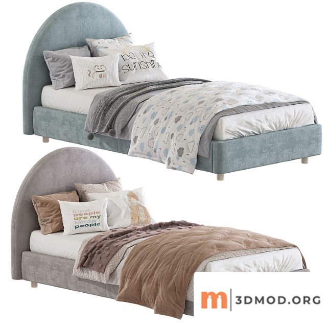 Bed with a soft headboard 14