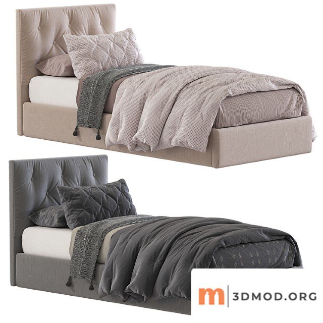 Bed with a soft headboard 8