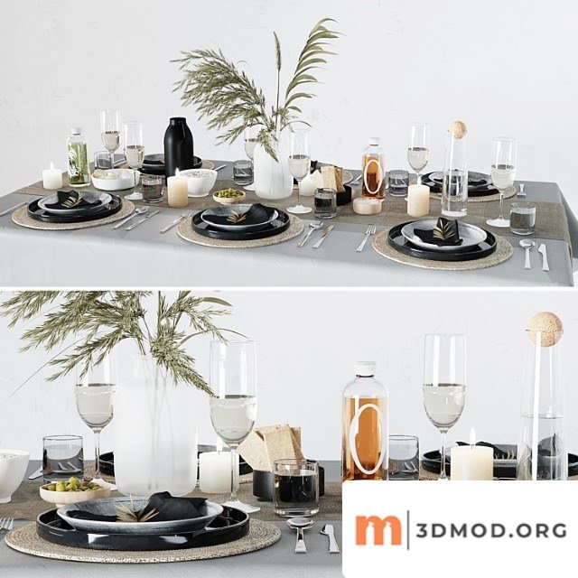 Breakfast table setting