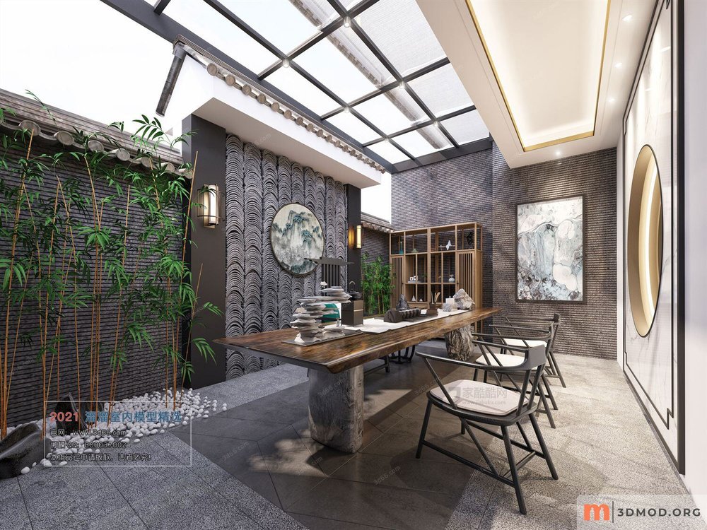 C002-Chinese style-Vray model-2021