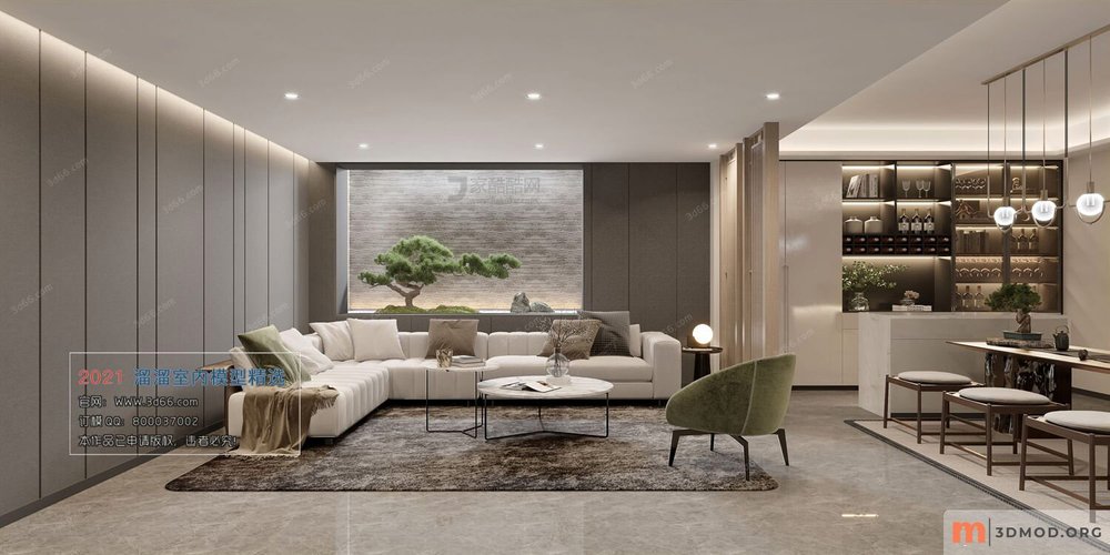C003-Chinese style-Vray model-2021