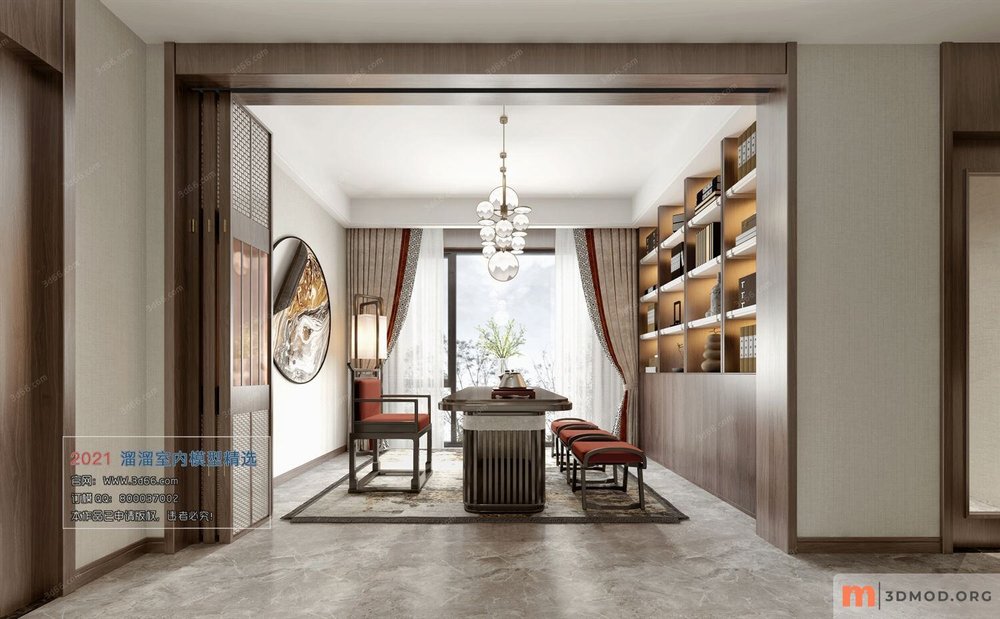 C004-Chinese style-Vray model-2021