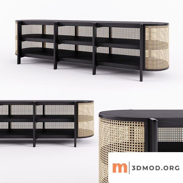 Cane Low Cabinet 1