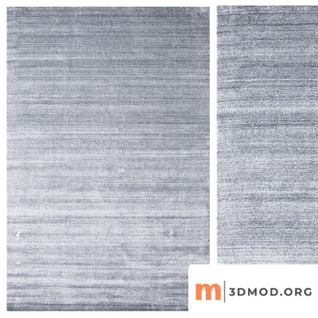 Carpet bamboo silk loom - denim blue