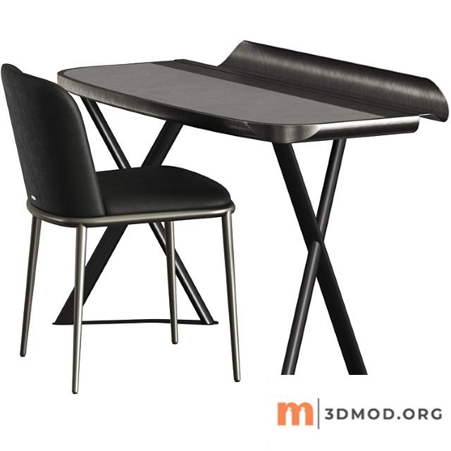 Cattelan italia cocoon leather desk and magda ml chair