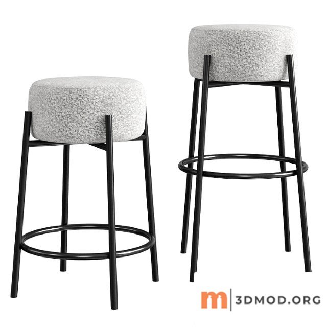 Cb2 Peg Upholstered Counter Bar Stool