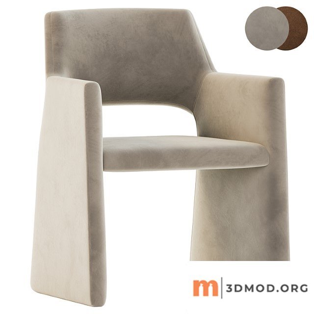 Cb2 foley faux mohair gray dining armchair 1