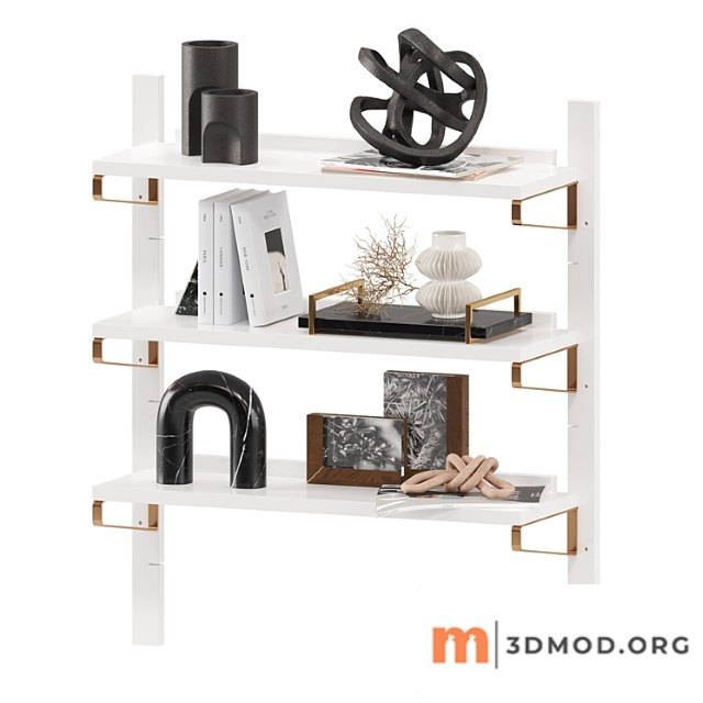 Cb2 white high-gloss single modular wall shelf