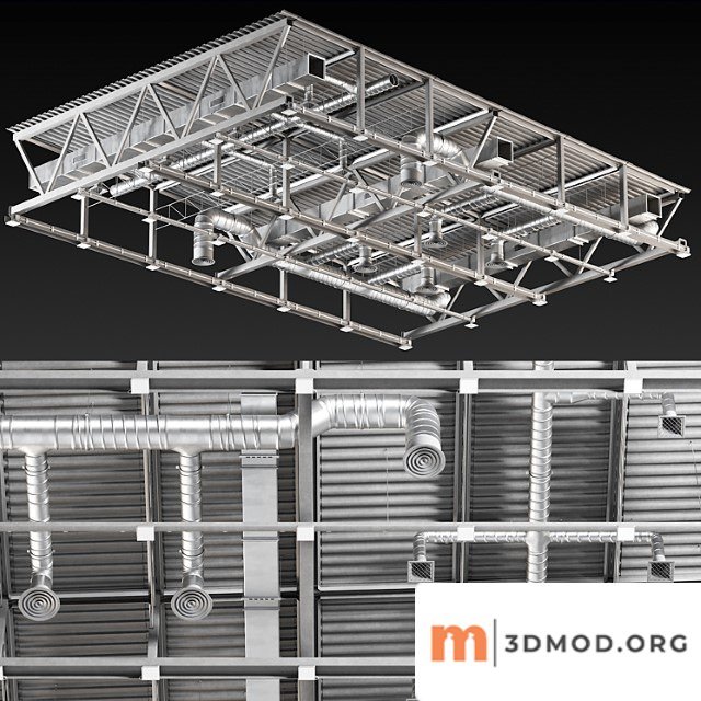 Ceiling ventilation gray