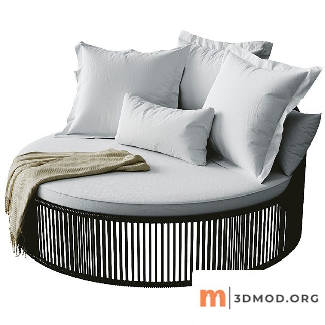 Chaise daybed tropical 2