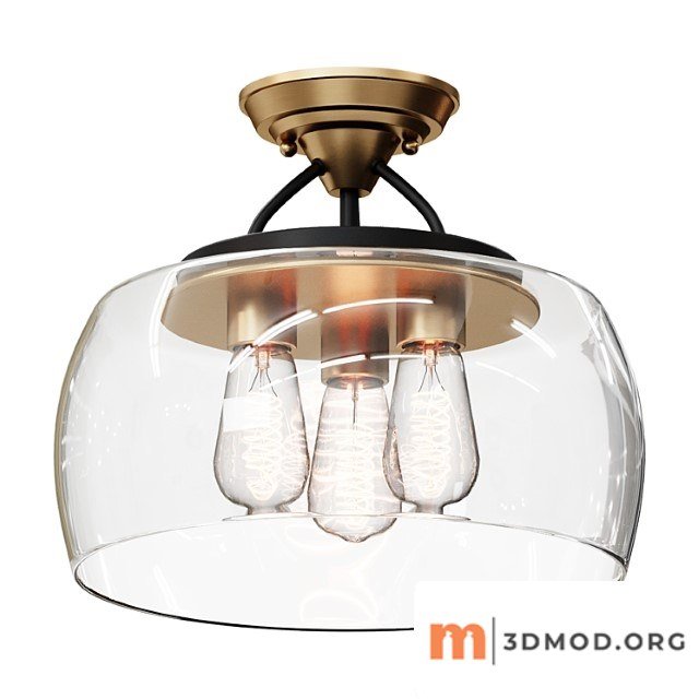 Chandelier mod bowl ceiling light - large sku fm19050 ab lamp