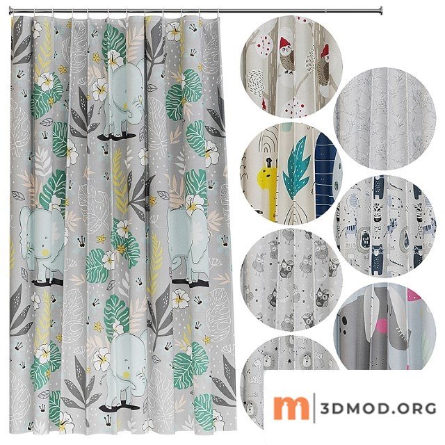 Childrens Bathroom Curtain