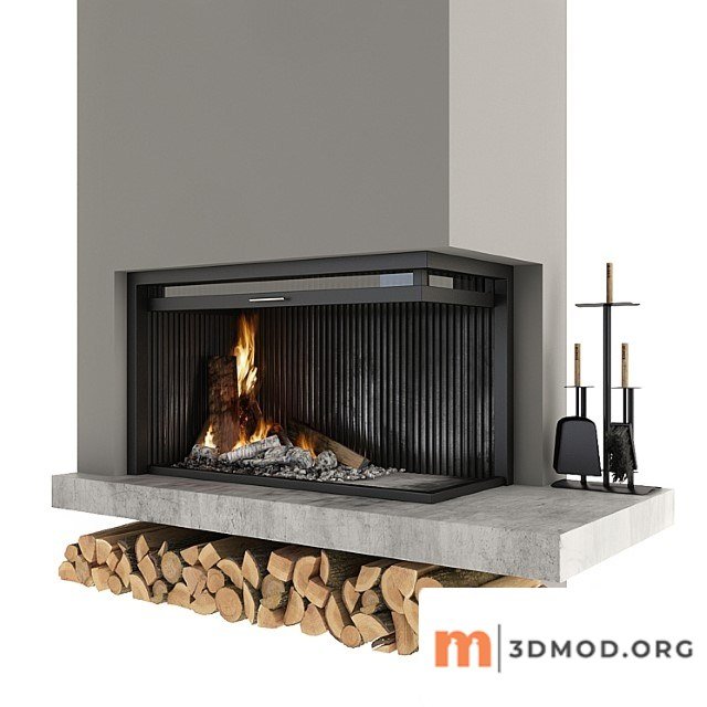 Corner Fireplace 1