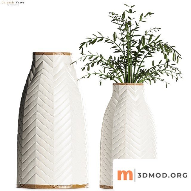 Crate Barrel Adra Vases With Plants
