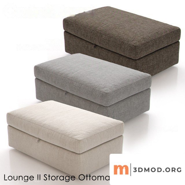Crate Barrel Lounge Storage Ottoman