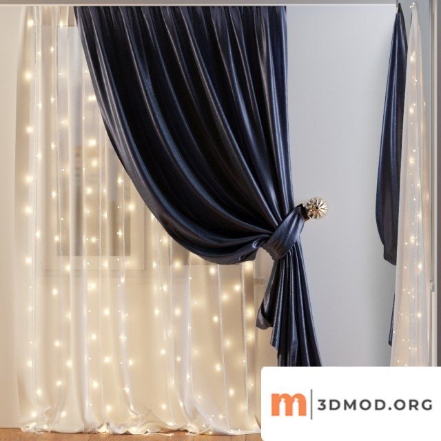 Curtain Shade With A Garland
